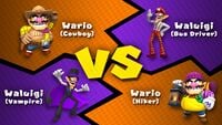 Image shown with the second round of the Wario vs. Waluigi Showdown