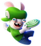 Rabbid Luigi in Mario + Rabbids Sparks of Hope