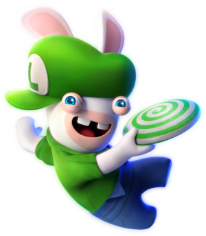 Rabbid Luigi in Mario + Rabbids Sparks of Hope