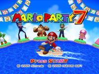 Characters stranded helpless on an island while Mario sails on a boat. It's a pre-release screenshot.