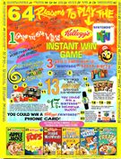 A Nintendo Power advertisement for Kellogg's Nintendo 64 giveaway.