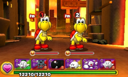 Screenshot of World 2-6, from Puzzle & Dragons: Super Mario Bros. Edition.