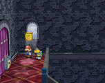 Mario and Koops next to the last Shine Sprite on the fourth floor