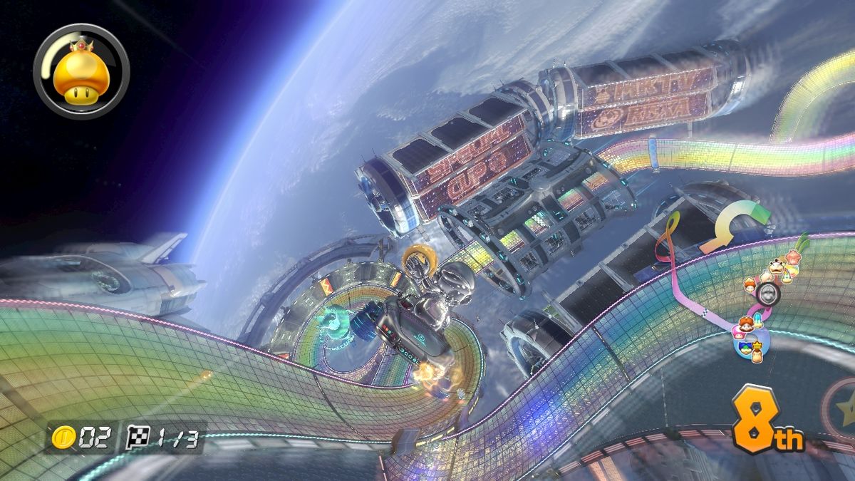 File:RainbowRoadAerial.jpg - Super Mario Wiki, the Mario encyclopedia