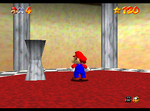 Mario entering the wall of Snowman's Land