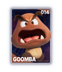 The Goomba card from The Super Mario Galaxy Movie Collectible Cards