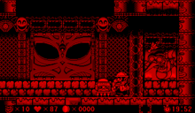 Screenshot of the fourth and final Guard in Virtual Boy Wario Land, showing a homing missile