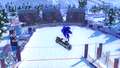 Sonic goes snowboarding