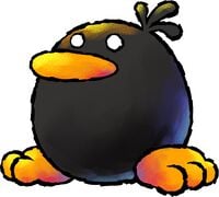 Artwork of a Raven from Yoshi Topsy-Turvy