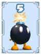 Bob-omb card in Cardiators from Mario Party 8