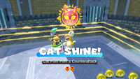 A Cat Shine in Clawswipe Colosseum in Bowser's Fury.