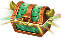 Artwork of a treasure chest from Donkey Kong Bananza