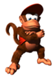 A sticker of Diddy Kong