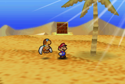 Twenty-first ? Block in Dry Dry Desert of Paper Mario.