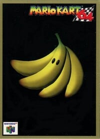 One of the Mario Kart 64 Collectible Trading Cards.