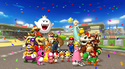 A group photo of all characters shown after the credits.
