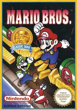 German box for the 1993 Classic Serie edition of Mario Bros.