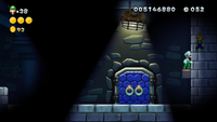 Luigi sighting in Lemmy's Lights-Out Castle from New Super Luigi U