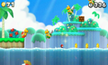Mini Mario in beach level with Koopa Troopas and Koopa Paratroopas.