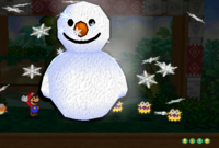 A Snowman Doll in action