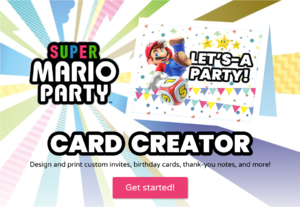 Title screen of Super Mario Party Card Creator