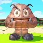 A Paper Macho Goomba from Paper Mario: The Origami King.