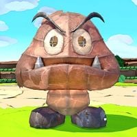 A Paper Macho Goomba from Paper Mario: The Origami King.