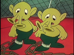 Two Quirks as they appear in the "Stars in Their Eyes" episode of The Super Mario Bros. Super Show!