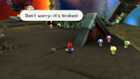 Toad Brigade in Bowser Jr.'s Boom Bunker in the game Super Mario Galaxy 2.