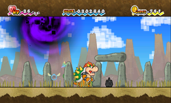 Gap of Crag screenshot from Super Paper Mario