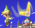 Toon Link using the Boomerang in Super Smash Bros. Brawl