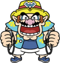 Title card sprite of Wario from WarioWare: Move It!