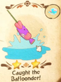 "Caught the Bafloonder!" discovery from Casterway Habitat in Yoshi and the Mysterious Book