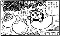 Balloon Mario. Page 111 of volume 6 of Super Mario-kun.