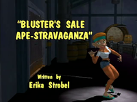 Bluster's Sale Ape-Stravaganza title screen.