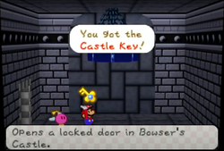 The fifth Castle Key in Bowser's Castle during Chapter 8 in Paper Mario