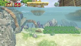 Collapsible Underwater Grass in Donkey Kong Country: Tropical Freeze
