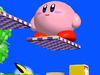 A giant Kirby in Super Smash Bros. Melee