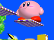A giant Kirby in Super Smash Bros. Melee
