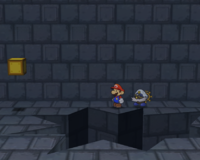 Large hole behind Gloomtail room post Shadow Queen, leading to Grodus room. Note that this place is inaccessible through normal means and can only be accessed by glitches or cheats.