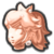 Pink Gold Peach's head icon in Mario Kart 8