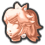Pink Gold Peach's head icon in Mario Kart 8