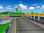 Screenshot of Figure-8 Circuit from Mario Kart DS