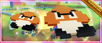 The 8-Bit Goomba Pack from the 2023 Mario Tour in Mario Kart Tour