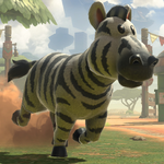 A zebra seen in Mario Kart World