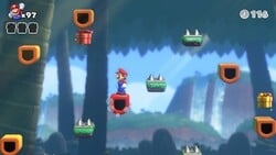 Screenshot of Expert level EX-10 from the Nintendo Switch version of Mario vs. Donkey Kong