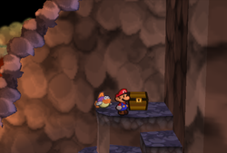 Last Treasure Chest in Mt. Lavalava of Paper Mario.