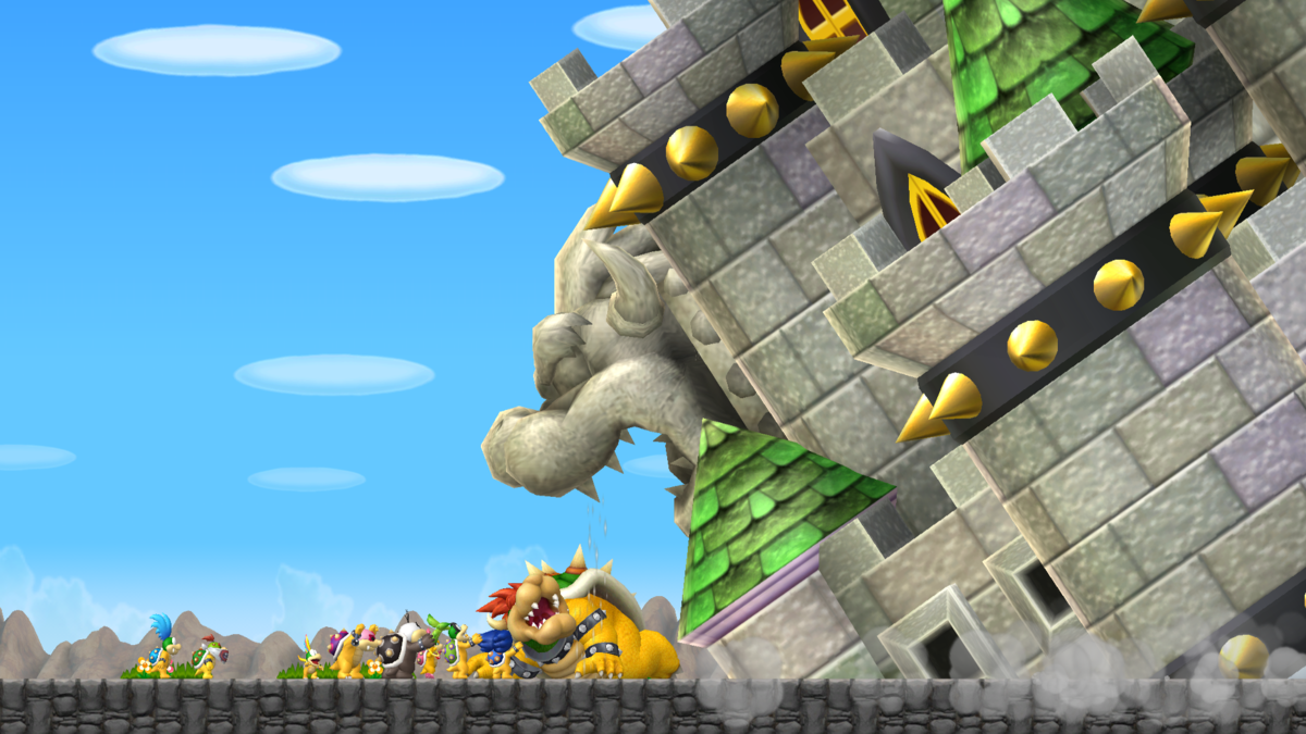 Filensmbw Bowsers Castle Falling Overpng Super Mario Wiki The