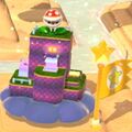 Screenshot of the level icon of Puffprod Peaks in Super Mario 3D World