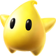 Artwork of a yellow Luma from Super Mario Galaxy 2 and Super Mario Galaxy + Super Mario Galaxy 2.